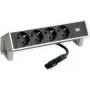 Módulo de toma de corriente de mesa Bachmann DESK 2 — 4x toma de corriente, blanco