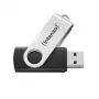 Memoria USB Intenso Office Line, 64 GB, USB-A, 3.2 Gen 1x1, negro-plata, 64 GB, USB Type-A, 3.2 Gen 1 (3.1 Gen 1), anillo giratorio, negro, plata