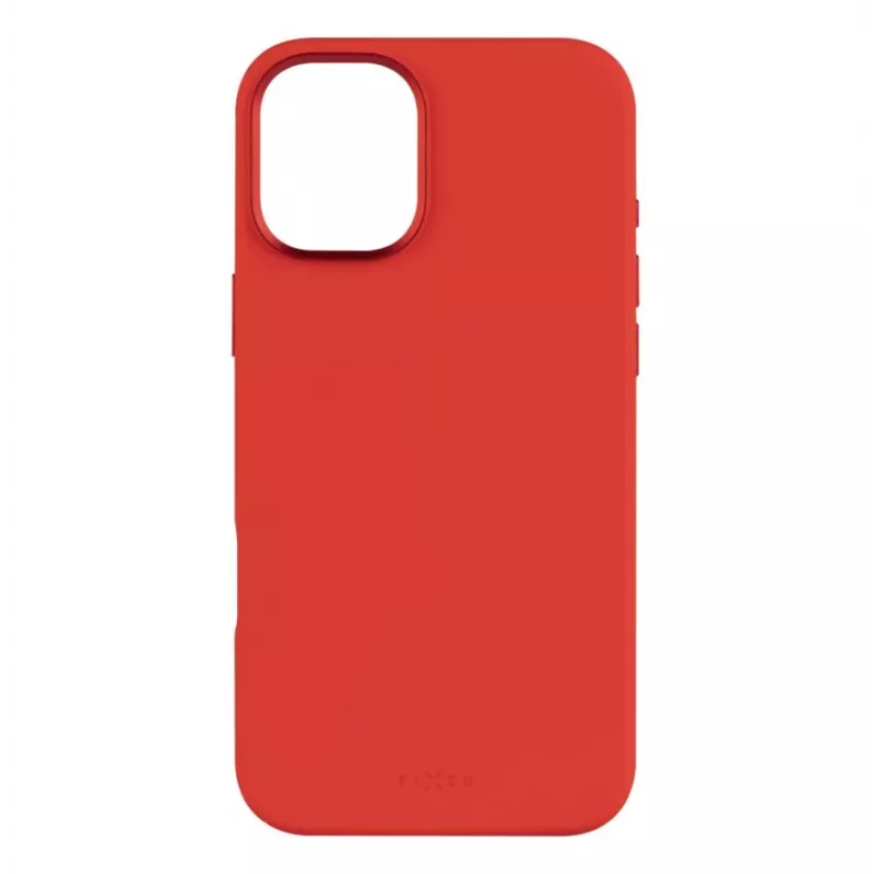 Funda trasera FIXED para Apple iPhone 16 Plus — MagFlow silicona líquida, roja
