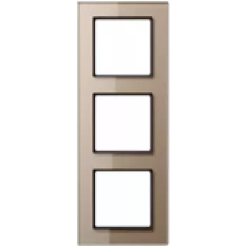 Jung AC 583 GL CH marco embellecedor de cristal color champán, cristal, 84×226 mm