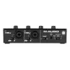 Interfaz de audio M-Audio M-Track Duo — USB 2-in/2-out, 16-bit/48 kHz, 1x XLR/TS combo, 1x entrada de instrumento, alimentación fantasma 48V