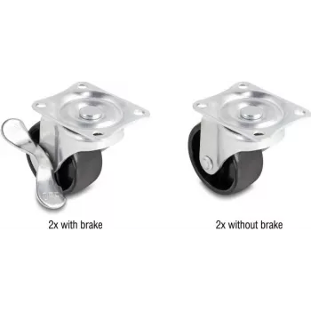 Rueda giratoria DeLOCK Ø 50 mm capacidad de carga hasta 90 kg set 2 x 2 uds.