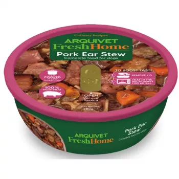 Pienso húmedo para perros ARQUIVET Fresh Home Gulasz z Uszu Wieprzowych 280 g — cerdo, alimento completo en lata