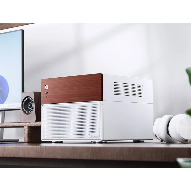 Caja de ordenador Micro-Tower Jonsbo N4 BLANCO Mini-ITX con cristal templado