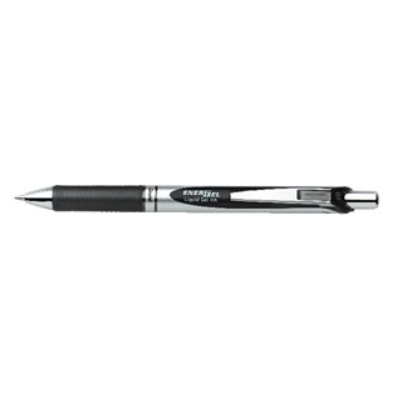 Bolígrafo retráctil con clip Pentel Energel XM Clic Negro