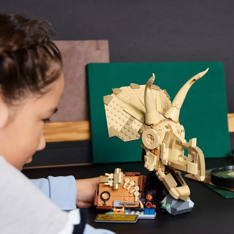 LEGO JURASSIC WORLD 76969 Fósiles de dinosaurio: cráneo de Triceratops