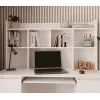 Conjunto escritorio KUBA + Extension Piece, blanco