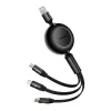 Baseus CAMJ010101 Bright Mirror 2 Series cable USB 3 en 1, 66 W, 1 m, negro