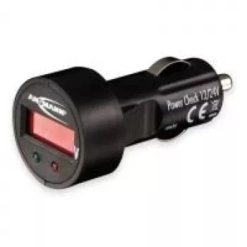 Ansmann PowerCheck12/24V, comprobador de tensión de batería para vehículos 12V/24V (1900-0019)
