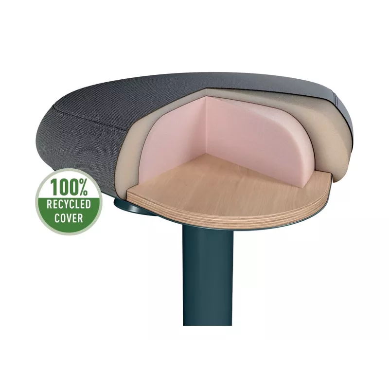 Silla de oficina Leitz 65440089 asiento acolchado gris marco de plástico