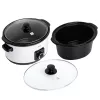 Adler AD 6413r Olla de cocción lenta, 5,8L, Blanco