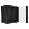 Armario de instalación de pared Lanberg 19'' 15U 600x450mm negro (puerta de cristal)