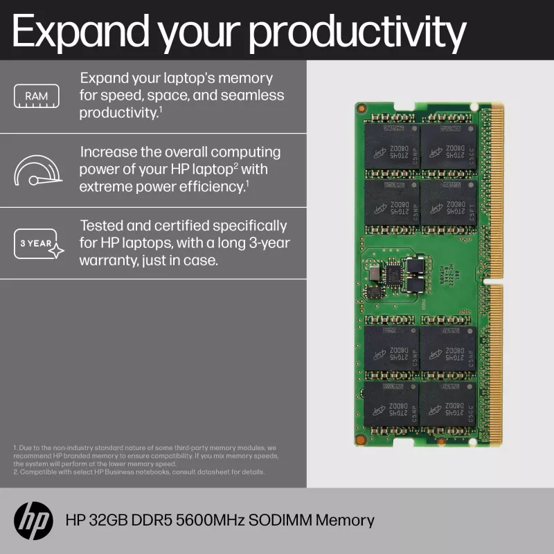 HPE - DDR5 - Módulo - 32 GB - SO-DIMM 262-Pin - 5600 MHz / PC5-44800 1.1 V