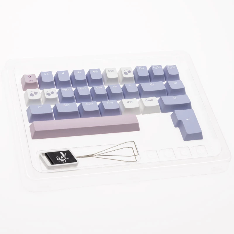 Set de teclas Ducky Macaron PBT Doubleshot 133 teclas para teclados mecánicos, Ducky DCA132-USMACOEPD1
