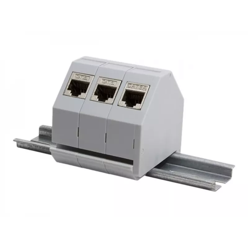 Logilink | adaptador para carril DIN para 1 módulo keystone RJ45 | MP0053