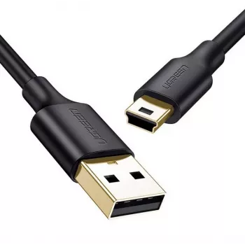 Cable USB UGREEN US132 Mini-USB 1 m — negro, 480 Mbit/s, carga rápida
