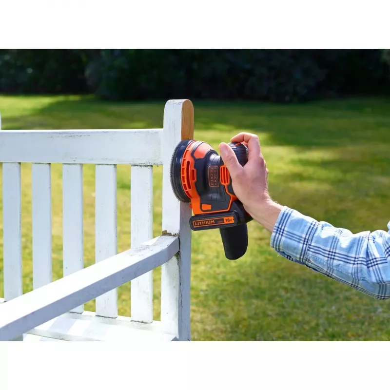 Black & Decker BDCROS18N-XJ lijadora orbital portátil 12000 rpm negro, naranja