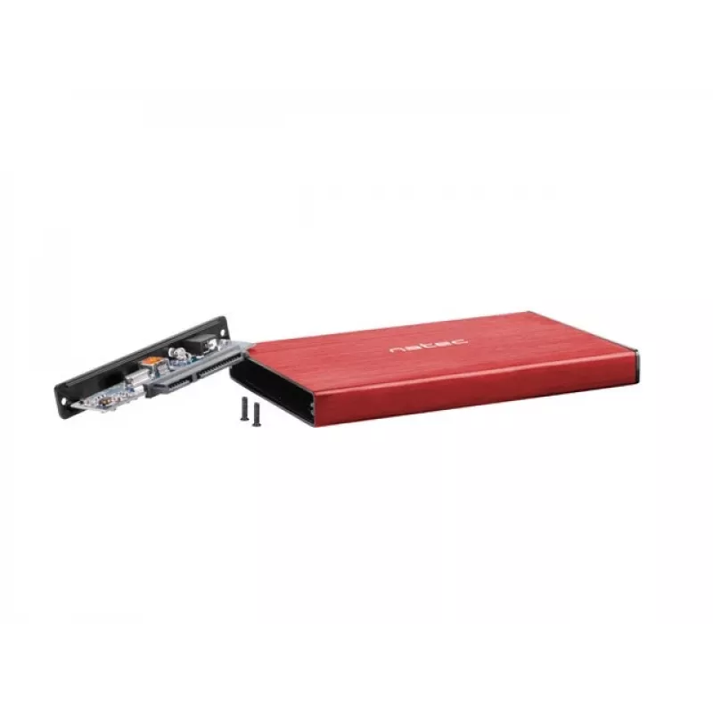 Caja externa HDD NATEC RHINO GO (USB 3.0, 2.5, RED)