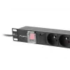 Regleta de alimentación para rack LANBERG PDU (1U, 16A, 7X 230V, 2M)