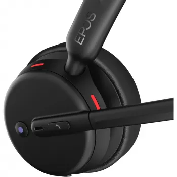 Epos Impact 500, Auricular binaural (ambos oídos), Bluetooth ANC, certificado MS Teams, incl. Dongle USB-C con adaptador USB-A