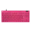 Teclado gaming Logitech G 920-013249 USB AZERTY francés rosa Tenkeyless