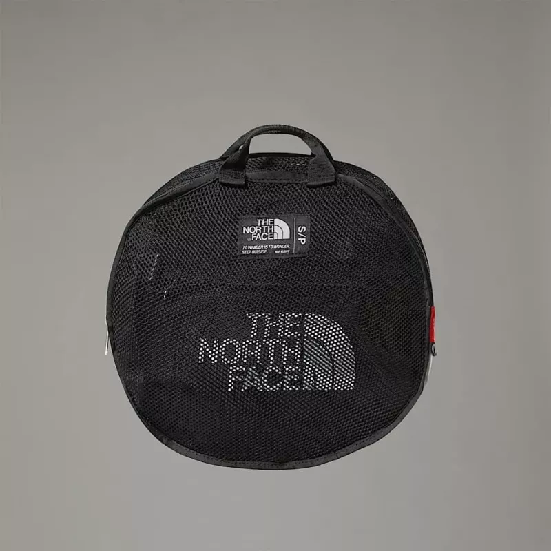 Bolsa duffel The North Face Base Camp S — 50 L, nailon/poliéster, negro/blanco