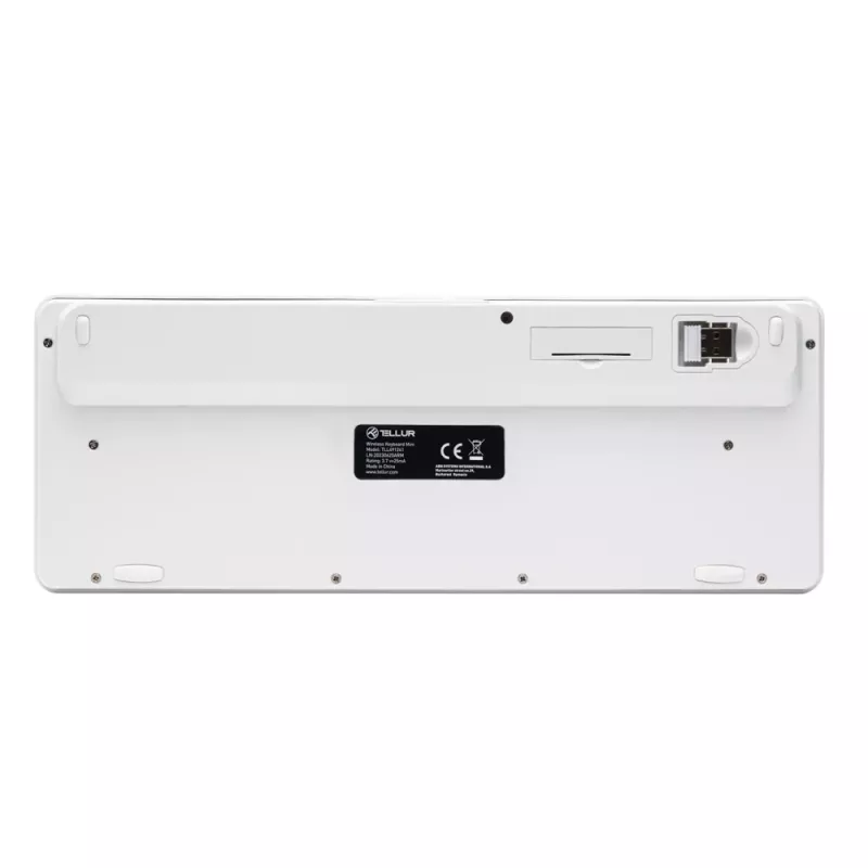 Teclado inalámbrico Tellur TLL491241 Mini blanco — diseño compacto, conexión inalámbrica
