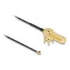 Cable de antena DeLOCK SMA 90° conector hembra PCB cable coaxial blindado 0,15 m I-PEX MHF1 negro dorado