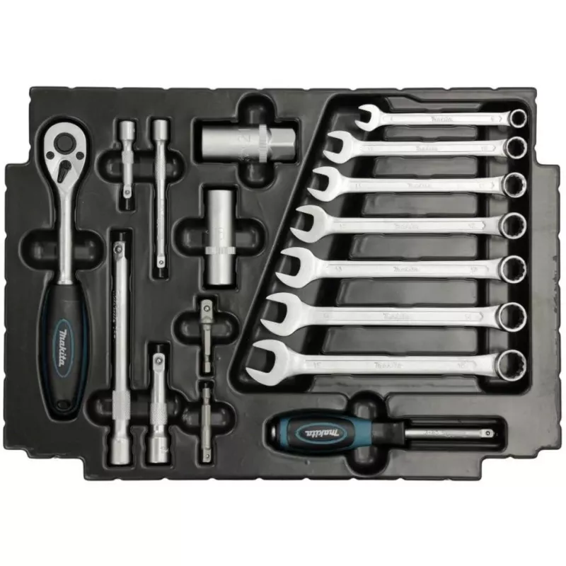 Makita E-08713 Juego de herramientas para mecánico 120 piezas