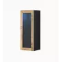 Vitrina Cama Meble VIGO 90 cristal, de pared, 90×35×32 cm, negro/roble wotan