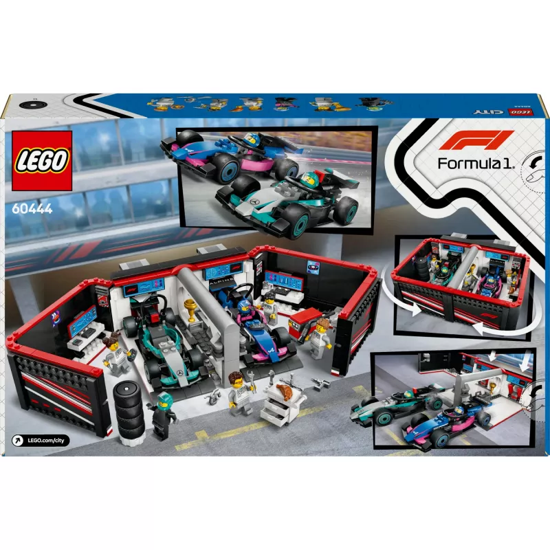 LEGO CITY 60444 Garaje F1 y coches Mercedes-AMG y Alpine