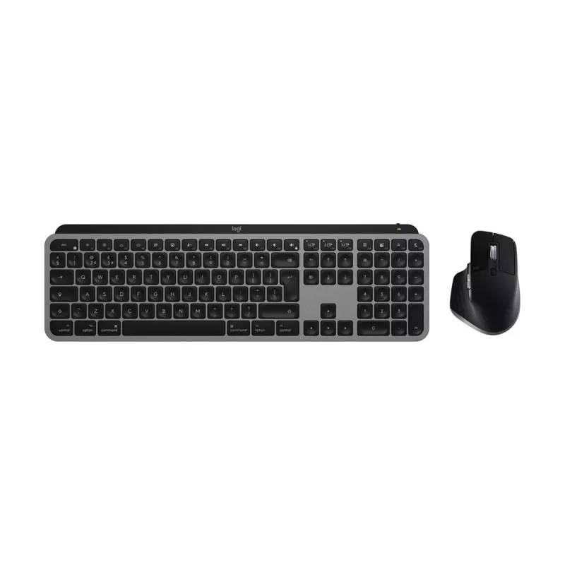 Logitech MX Keys S Combo para Mac, inalámbrico, teclado y ratón con distribución DE, teclas y funciones optimizadas para macOS