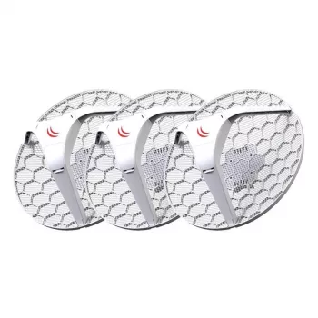 MikroTik LHG 5 (RBLHG5KIT) Dispositivo cliente de 5 GHz, 24,5 dBi, pack de 3