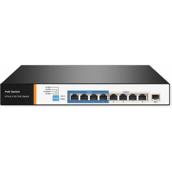 Switch de red VALUE 21.99.1189 2.5G Ethernet 8 puertos PoE 1U negro