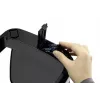 Durable TOUCH 12L rectangular acero inoxidable plateado negro