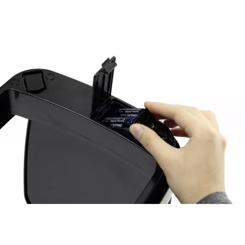 Durable TOUCH 12L rectangular acero inoxidable plateado negro