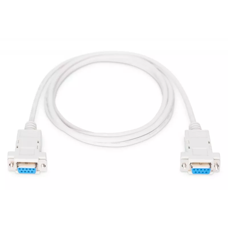 Cable de conexión módem nulo Assmann. D-Sub9 H/H. 1,8 m. Carcasa de clip. beige (AK-610100-018-E)