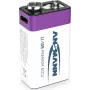 Ansmann ANS 1315-0005 - Batería de Li-Ion 9V bloque 340 mAh 9 V pack de 1 - Batería recargable