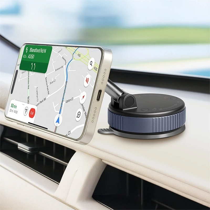 Soporte magnético para smartphone con ventosa de vacío