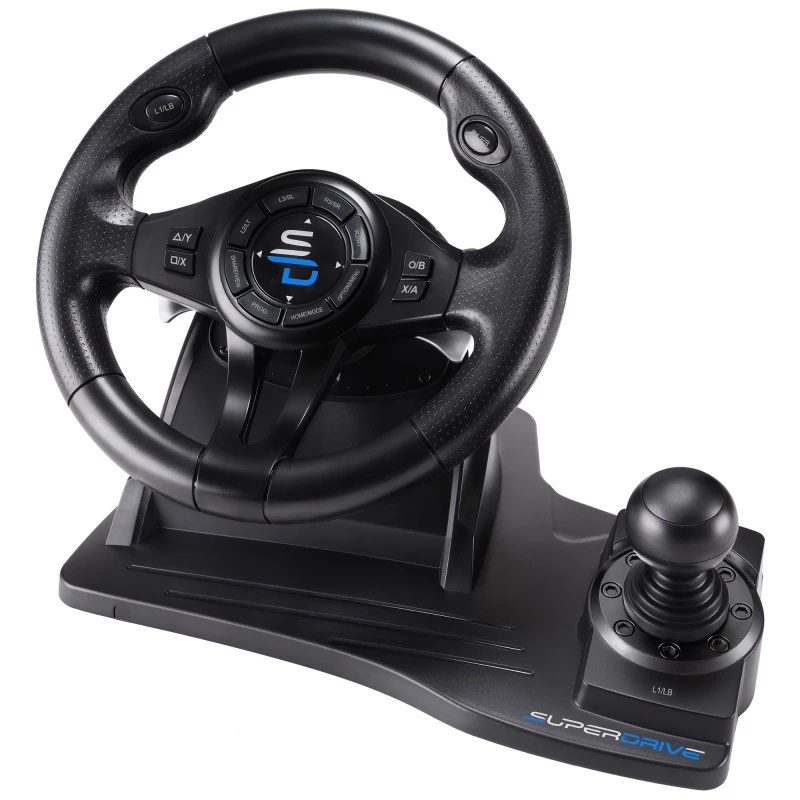 Volante + pedales gaming Subsonic SA5596-NG negro USB 270°