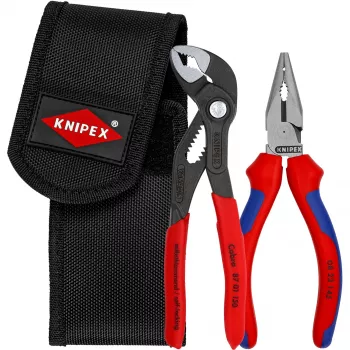 Mini set de alicates, en Tool Belt Pouch, set de alicates rojo/negro, 2 piezas