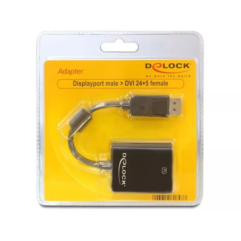 Adaptador Delock DisplayPort macho > DVI 24+5 hembra - Adaptador DisplayPort - DisplayPort (M)