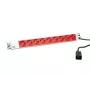 Distribuidor de corriente Bachmann 333.936 2m 9 tomas AC interior Gris Rojo