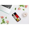Funda para smartphone iKins para iPhone XS Max Mondrian negra – cubierta protectora, carcasa rígida