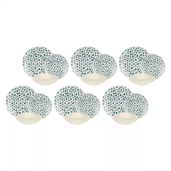 Vajilla para 6 personas Rose&Tulipani R18420TA18 diseño Sea Stones, 18 piezas