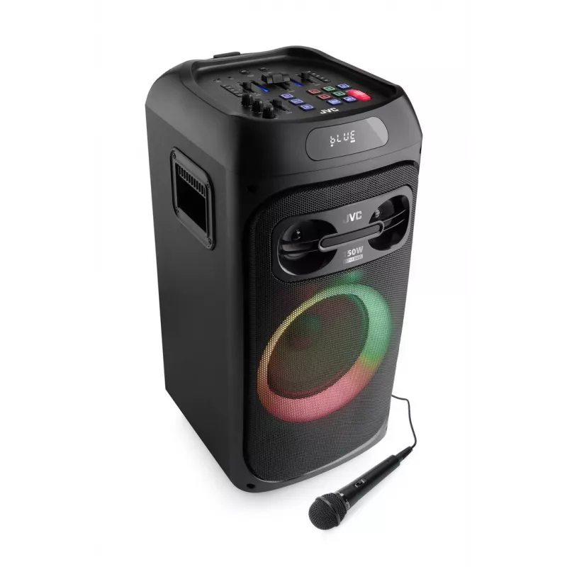 Altavoz de fiesta JVC XS-EP514B — altavoz portátil estéreo, 150W RMS, Bluetooth 5.0, TWS, batería de 4000mAh, karaoke, FM, negro