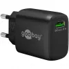 Cargador rápido USB-A QC (18 W) (negro)