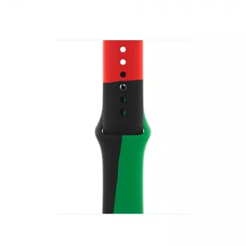 Correa Apple 40mm Negro Unity Sport Band M/L Negro Verde Rojo