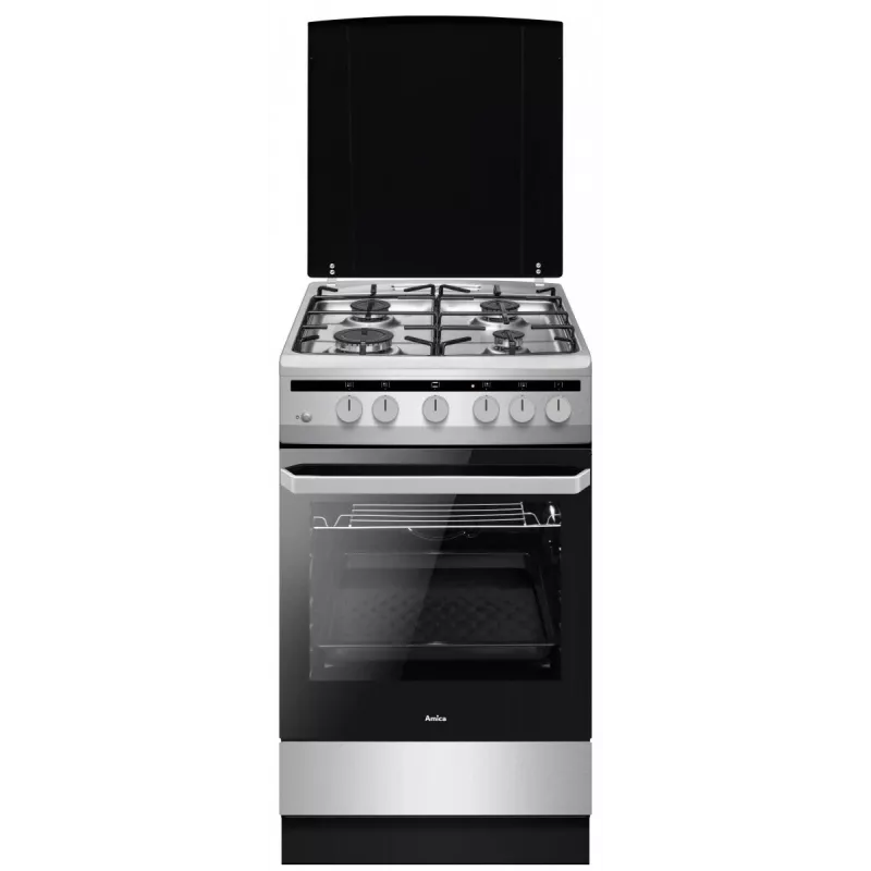 Amica 57GGH5.43HZpMsN(Xx) Cocina independiente Gas Plata a