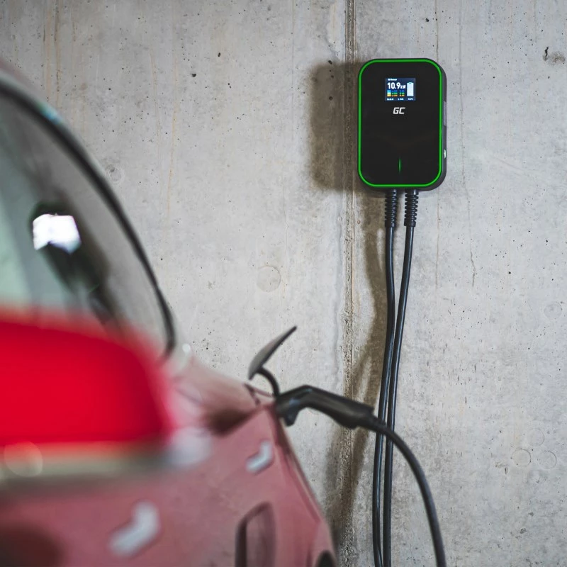 Estación de carga para vehículo eléctrico Green Cell EV14 22 kW Negro Aluminio Pared